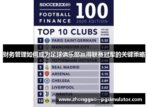 财务管理如何成为足球俱乐部赢得联赛冠军的关键策略 财务管理如何成为足球俱乐部赢得联赛冠军的关键策略